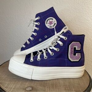 Converse All Stars High Top Platform Sneakers Varsity Purple